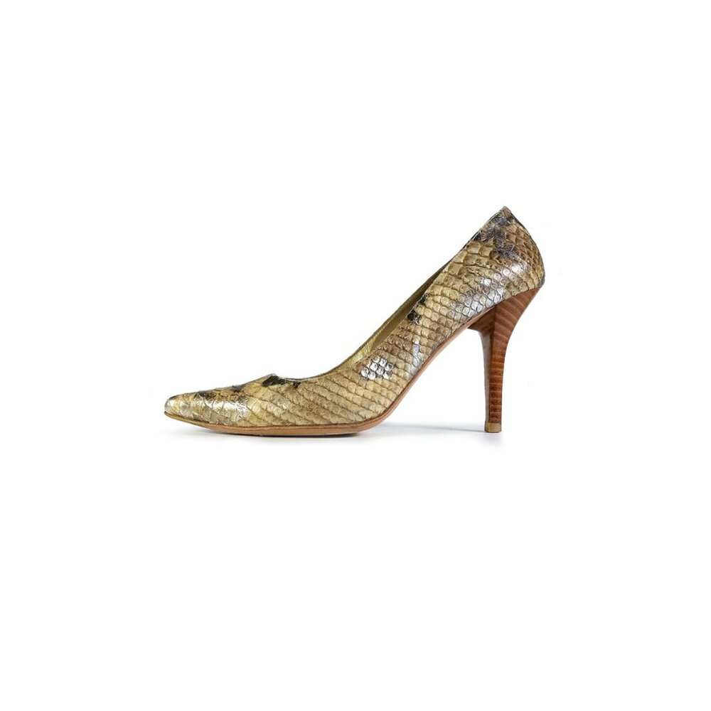 Stuart Weitzman Pumps Size 6.5 Python Snake Embos… - image 2
